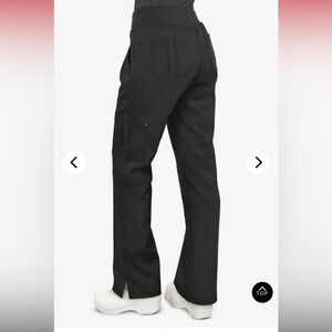 Healing Hands Purple Label Women's Black STRETCH Yoga Scrub Pants - Tall L